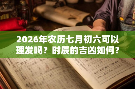 2026年农历七月初六可以理发吗？时辰的吉凶如何？