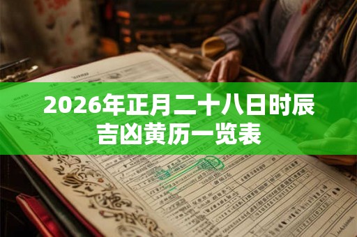2026年正月二十八日时辰吉凶黄历一览表 2026年正月二十八日时辰吉凶黄历一览表