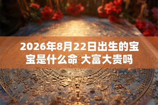 2026年8月22日出生的宝宝是什么命 大富大贵吗