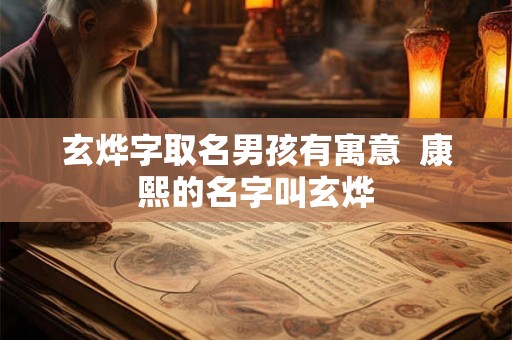 玄烨字取名男孩有寓意  康熙的名字叫玄烨