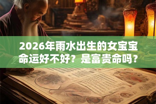 2026年雨水出生的女宝宝命运好不好?是富贵命吗? 2026年雨水出生的女宝宝命运好不好?是富贵命吗?
