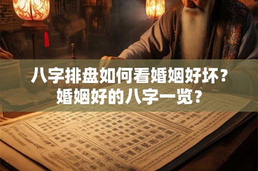 八字排盘如何看婚姻好坏？婚姻好的八字一览？