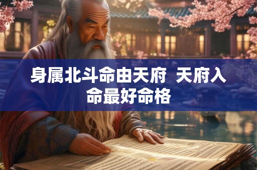 身属北斗命由天府  天府入命最好命格