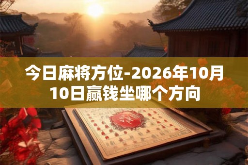 今日麻将方位-2026年10月10日赢钱坐哪个方向