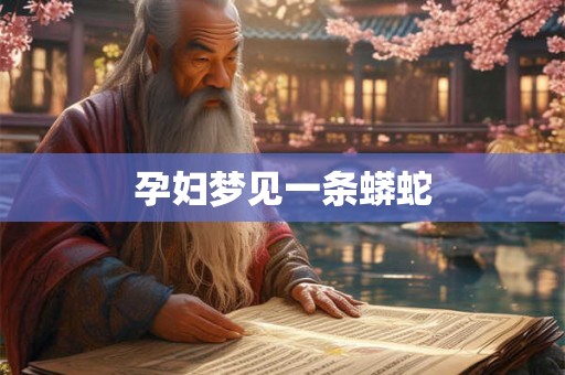 孕妇梦见一条蟒蛇