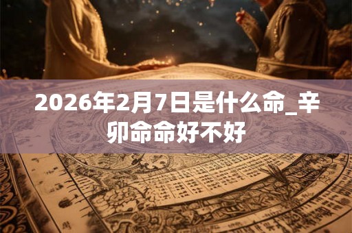 2026年2月7日是什么命_辛卯命命好不好