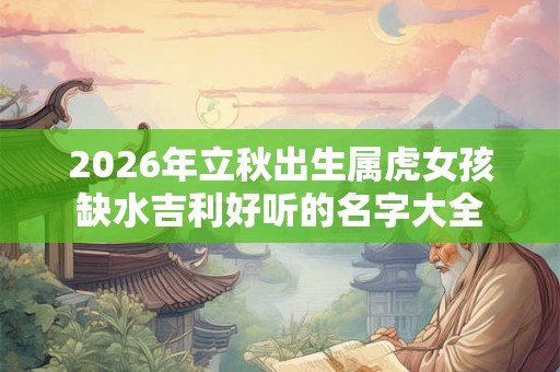 2026年立秋出生属虎女孩缺水吉利好听的名字大全 2026年立秋出生属虎女孩缺水吉利好听的名字大全