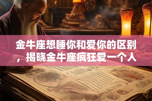 金牛座想睡你和爱你的区别，揭晓金牛座疯狂爱一个人的表现