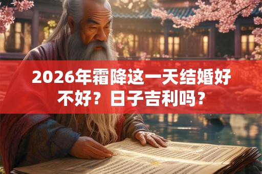 2026年霜降这一天结婚好不好?日子吉利吗? 2026年霜降这一天结婚好不好?日子吉利吗?
