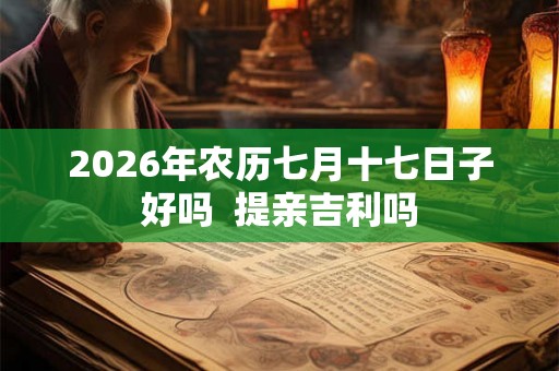 2026年农历七月十七日子好吗  提亲吉利吗