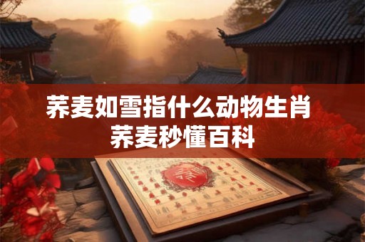 荞麦如雪指什么动物生肖 荞麦秒懂百科 荞麦如雪指什么动物生肖 荞麦秒懂百科