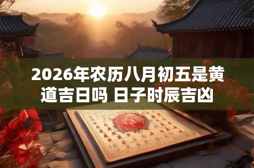 2026年农历八月初五是黄道吉日吗 日子时辰吉凶 2026年农历八月初五是黄道吉日吗 日子时辰吉凶