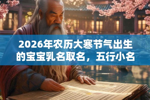 2026年农历大寒节气出生的宝宝乳名取名，五行小名起名大全
