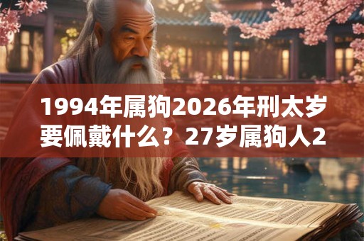1994年属狗2026年刑太岁要佩戴什么？27岁属狗人2026年犯太岁命运如何？