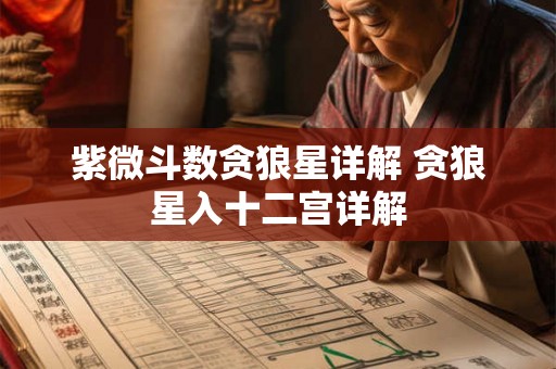 紫微斗数贪狼星详解 贪狼星入十二宫详解