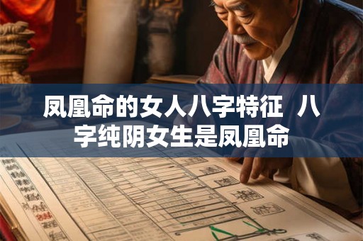 凤凰命的女人八字特征 八字纯阴女生是凤凰命 凤凰命的女人八字特征 八字纯阴女生是凤凰命