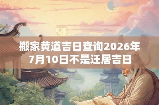 搬家黄道吉日查询2026年7月10日不是迁居吉日