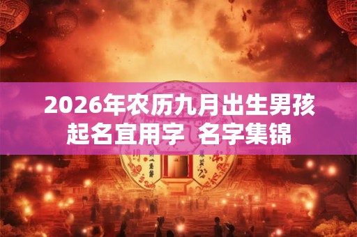2026年农历九月出生男孩起名宜用字  名字集锦