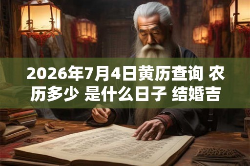 2026年7月4日黄历查询 农历多少 是什么日子 结婚吉时