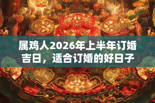 属鸡人2026年上半年订婚吉日，适合订婚的好日子