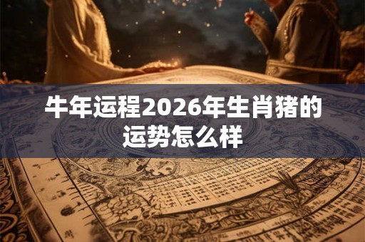 牛年运程2026年生肖猪的运势怎么样