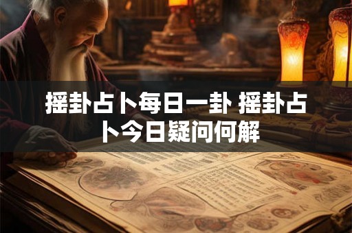 摇卦占卜每日一卦 摇卦占卜今日疑问何解
