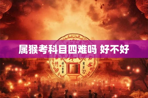属猴考科目四难吗 好不好