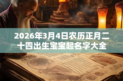 2026年3月4日农历正月二十四出生宝宝起名字大全