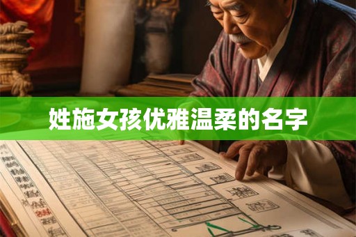 姓施女孩优雅温柔的名字