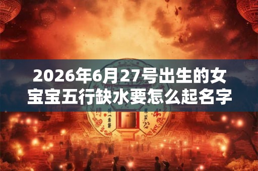 2026年6月27号出生的女宝宝五行缺水要怎么起名字