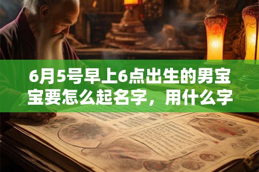 6月5号早上6点出生的男宝宝要怎么起名字，用什么字好