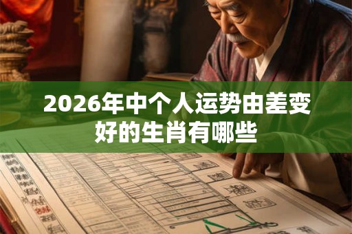 2026年中个人运势由差变好的生肖有哪些