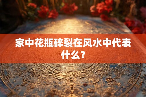 家中花瓶碎裂在风水中代表什么？