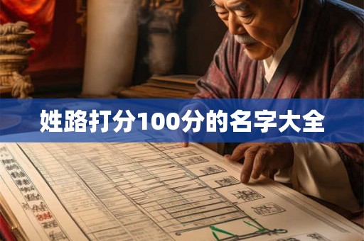 姓路打分100分的名字大全