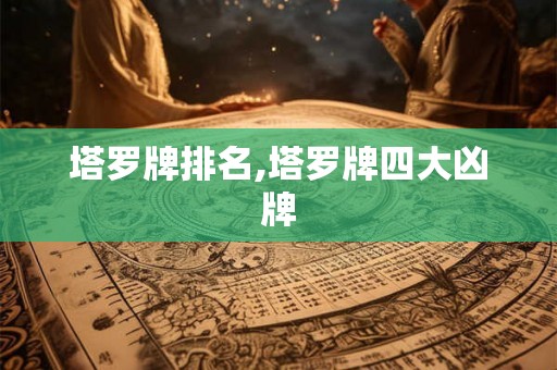 塔罗牌排名,塔罗牌四大凶牌