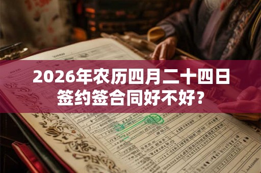 2026年农历四月二十四日签约签合同好不好？
