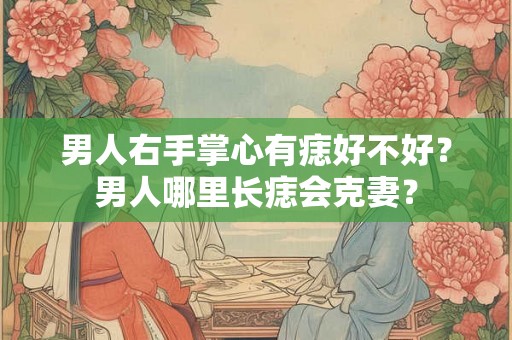 男人右手掌心有痣好不好？男人哪里长痣会克妻？