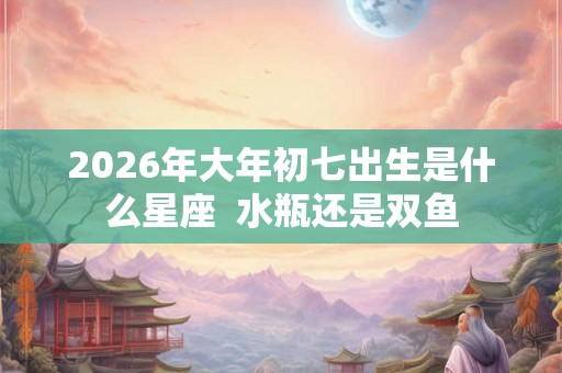 2026年大年初七出生是什么星座  水瓶还是双鱼