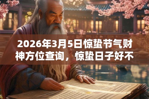 2026年3月5日惊蛰节气财神方位查询，惊蛰日子好不好？