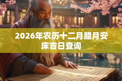 2026年农历十二月腊月安床吉日查询