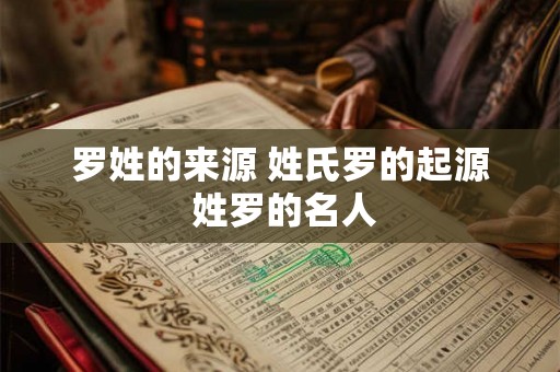 罗姓的来源 姓氏罗的起源 姓罗的名人