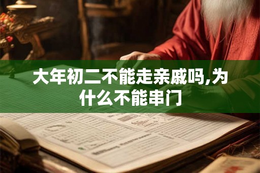 大年初二不能走亲戚吗,为什么不能串门 大年初二不能走亲戚吗,为什么不能串门