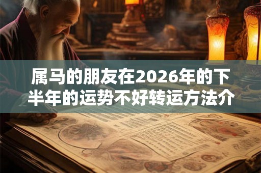 属马的朋友在2026年的下半年的运势不好转运方法介绍