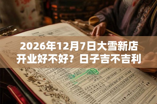 2026年12月7日大雪新店开业好不好？日子吉不吉利？