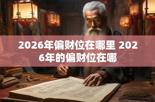 2026年偏财位在哪里 2026年的偏财位在哪