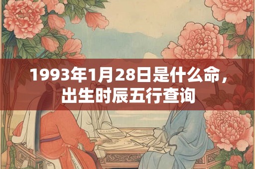 1993年1月28日是什么命，出生时辰五行查询