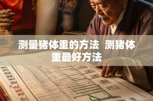 测量猪体重的方法  测猪体重最好方法