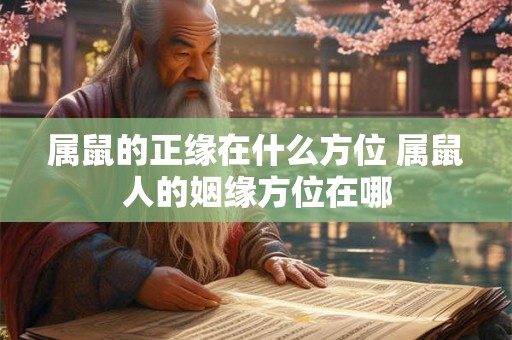 属鼠的正缘在什么方位 属鼠人的姻缘方位在哪 属鼠的正缘在什么方位 属鼠人的姻缘方位在哪
