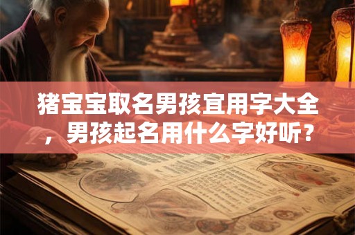 猪宝宝取名男孩宜用字大全，男孩起名用什么字好听？