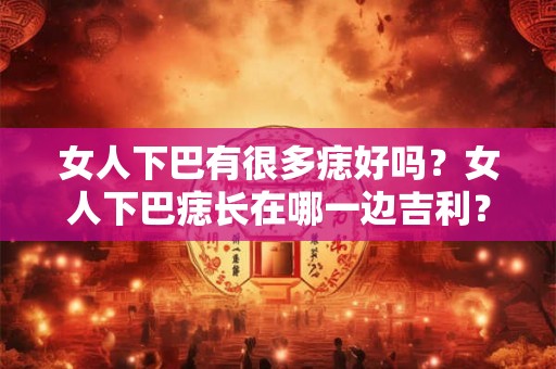 女人下巴有很多痣好吗？女人下巴痣长在哪一边吉利？